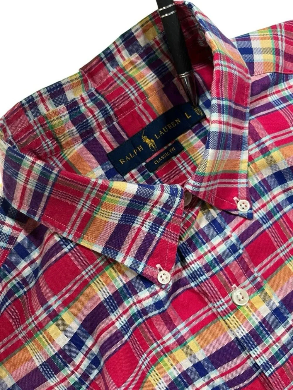 Ralph Lauren Pony Plaid oxford shirt Men's size L